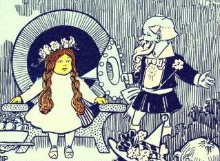 Denslow illustration of Boq and Dorothy