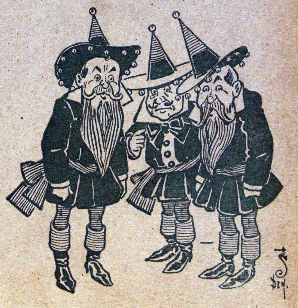 Denslow illustration of Munchkins