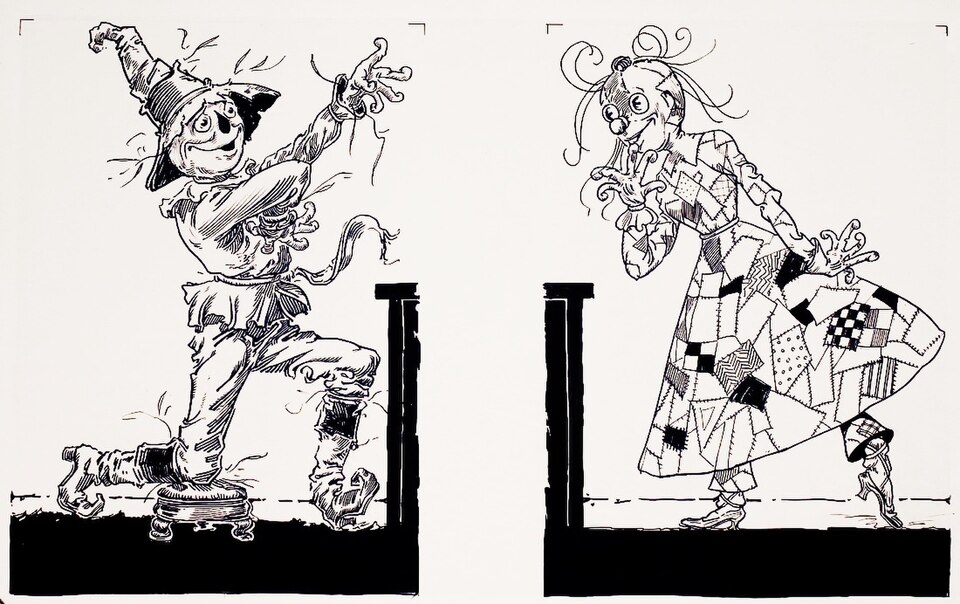Scraps and the Scarecrow from The Patchwork Girl of Oz