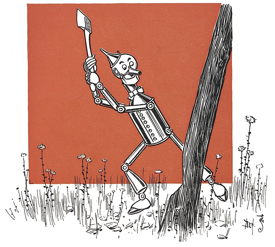 Denslow illustration of the Tin Woodman